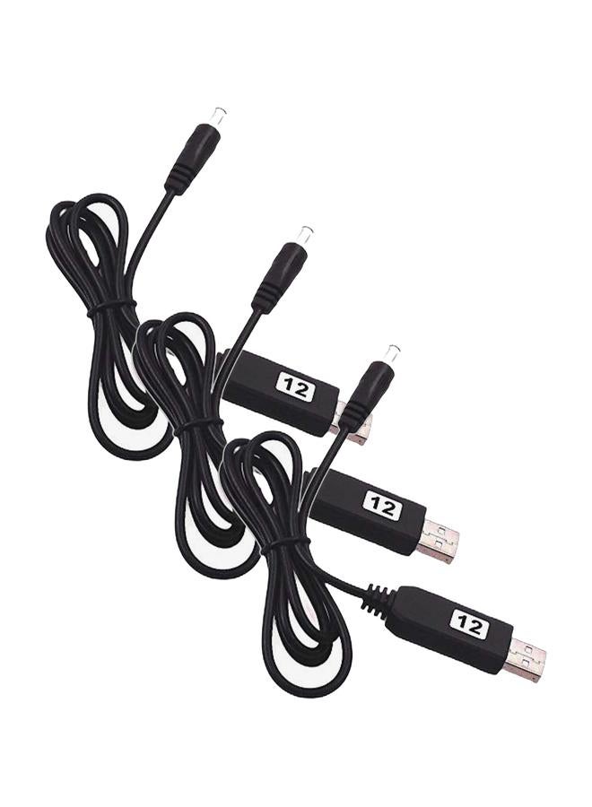 USB DC 5V to 12V Step-Up Voltage Converter Cable (3-Pack) - Image 1